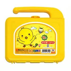 동아교재 UI45II04 노랑병아리 크레용 18색