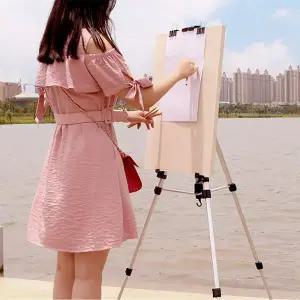 휴대용 OW88DY24 접이식 알루미늄 이젤 전시용 삼각대 실버