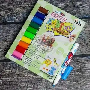 우찌다 XO45OS33 다림질이 필요없는 MARVY 패브릭마카 12색 set