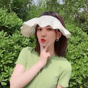 여자 헤어밴드 겸용 썬캡 베이지