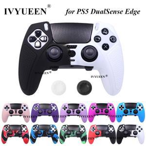 [호환품]IVYUEEN  고무 실리콘 케이스 PlayStation 5 PS5 DualSense Edge 컨트롤러 보호기 스킨 엄지 그립