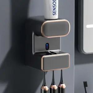 PrimeBulk 치약 디스펜서 겸 칫솔살균기 블랙