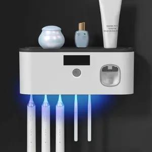 투스존 태양광충전 무선 UVC 칫솔살균기 블랙