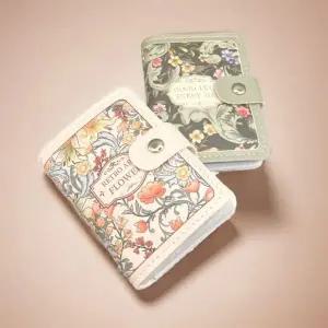 [콩심팥심]데일리 꽃무늬 정원 카드지갑 플라워 반지갑 명함수납 심플지갑