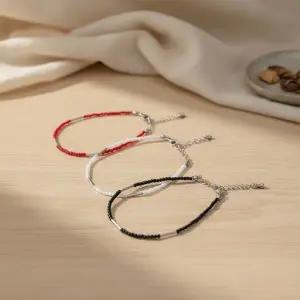 [하프클럽/]여성 비즈 써지컬스틸 코디 팔찌