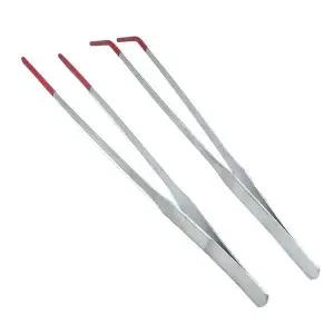 [콩심팥심]파충류 도마뱀 먹이 핀셋 밀웜 피딩용 곡선 집게 27cm