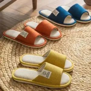 [라일리] Rly 린넨 실내화 린넨 슬리퍼 오픈토 푹신한 여름 거