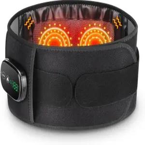 생리통을 위한 등 지지대가 있는 무선 난방 패드 102개의 LED 빨간 불 구슬 5개의 열 2개의 마사지 모터