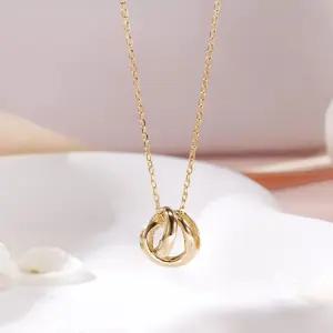 갤러리아 [비앤비골드] 18K 볼륨 크로스 루프 체인 목걸이 MNN42423