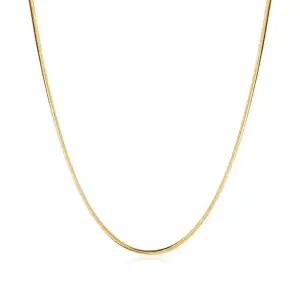 [비앤비골드] 14K 글로시 1.4mm 스네이크 뱀줄 체인 목걸이 IRN40649