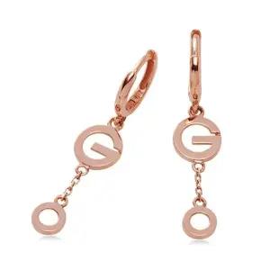 [비앤비골드] 14K G서클 드롭체인 원터치 귀걸이 한쌍 NPE33964