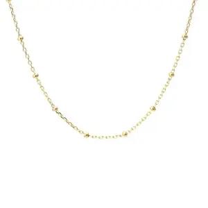 [비앤비골드] 14K 3푼 각줄 루루 체인 목걸이 NPN25320