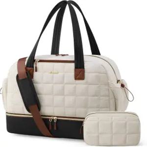 LOVEVOOK 대형 여행용 더플백 신발장이 있는 여성용 위켄더백 비행기용 가방에 퍼퍼 캐리 분만 및 분만용