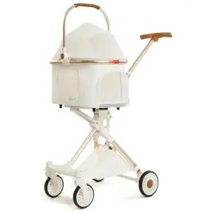 강아지 유모차 분리형 원터치 경량 2단 소형견 카트 산책