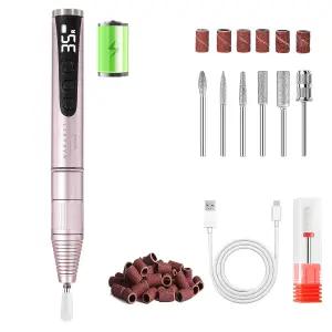 마카트 전기 네일 드릴 - 충전식 35 000RPM 프로페셔널 이파일 아크릴 딥 파우더 젤 폴리시용 무선 머신