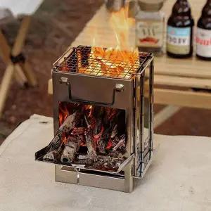 프리폼 NS68CK40 접이식 사각난로 미니화목난로 불멍화로