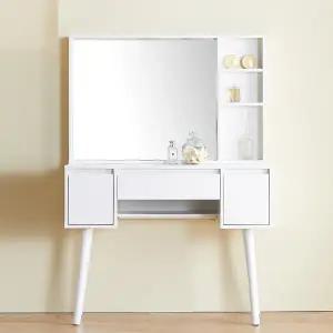 파로마 홈즈 노아 수납 화이트 화장대 수납거울 HPN236