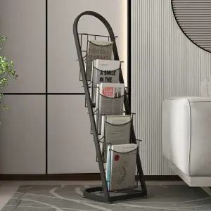 카다로그거치대 브로슈어 진열 전시대 정리 골드 스탠딩