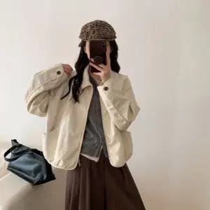 여사친 가을 빈티지 오피스룩 터틀넥 트렌드 상의 숏코트 PU가죽 점퍼 야구 집업 원픽3