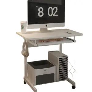 이동식컴퓨터책상 사이드 데스크탑 프린터 미니책상 화이트
