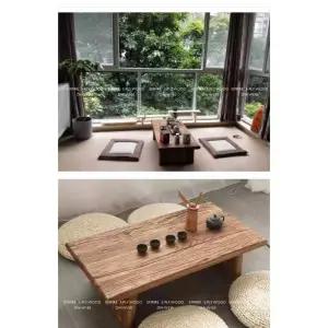 테이블 앤틱 원목 거실 커피 탁자 티크 사각 접이식 카페