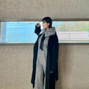 니트 LC61WQ77 후드넥워머 바라클라바 그레이