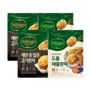 [하프클럽/CJ제일제당]비비고 도톰해물완자 510g x2개 계란옷입은고기완자 480