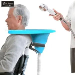 접이식 앉아서 뒤로 어르신 세발기 머리감기 대야 머리감는 간이