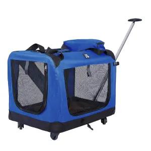 바퀴달린 고양이 강아지 이동 켄넬 가방 대형견켄넬 산책