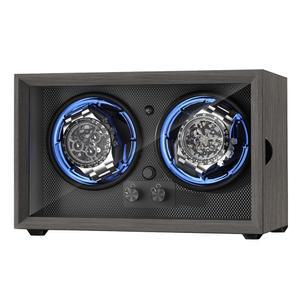 자동 시계용 ALTIUS 시계 와인더 액티브 콰이어트 모터가 장착된 이중 박스 블루라이트 스마트 듀얼 회전 모드 개별 제어 스피너 남녀공용 선물