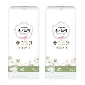 [좋은느낌] 좋은느낌 좋은순면 팬티라이너 일반 75Px2팩