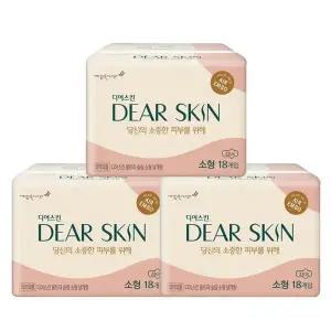 [디어스킨] 깨끗한나라 디어스킨 에어엠보 소형 18Px3팩