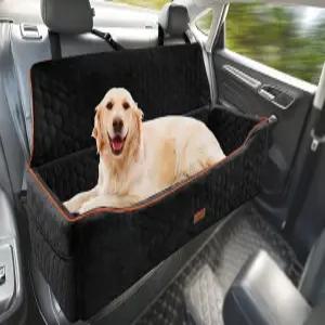 100LBS 미만 대형견을 위한 반려견 카시트 반려동물 부스터 뒷좌석 탈착식 세척 가능 여행 안전 테더 및