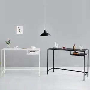 [마이모노샵][마이모노샵] 서재 사무실 블랙 좁고긴 책상 수납 테이블 작업대 디자인 (17054301)