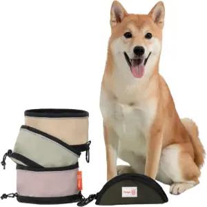 포이 개 사료 가방 반려동물 접이식 그릇 휴대용 및 가벼운 음식 수상 캠핑 여행용