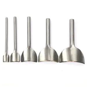 야에텍 5 사이즈 DIY 가죽 공예 아크 모양 펀치 커터 도구 10mm 20mm 30mm 40mm 50mm 벨트 스트랩 지갑