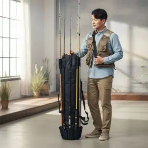 [콩심팥심]대용량 로드케이스 하드 수납백 바다 민물 낚시대 가방 여행용