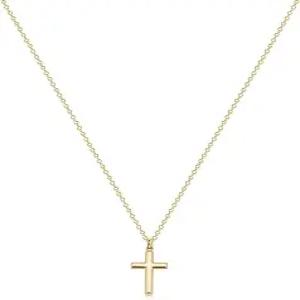 페테로 크로스 목걸이 페이스 펜던트 14K 도금 다인티 체인 미니멀리스트 심플 타이니 갓 로드 기도 종교