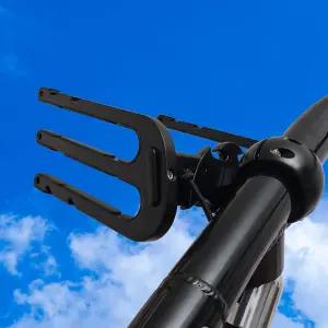 웨이크보드 타워 랙 - 블랙 배트 디자인 360° 조절 가능 2.5인치 장착 서핑보드 보관 보트 깃발 홀더 스키