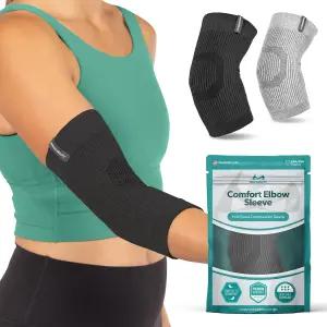 브빌리티 팔꿈치 압박 슬리브 - 건염 두드러기 관절염 테니스 골퍼 관절 부상 을 위한 브레이스 남녀용 풀
