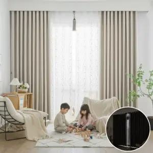 [지나송]피터 삼중직 암막커튼(530x230) 코디커튼(봉 설치부속)