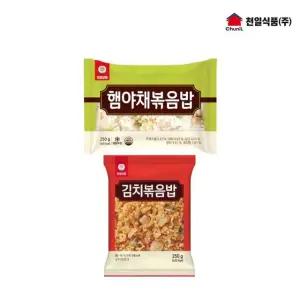 천일식품 볶음밥 250g x 10봉 (햄야채 5봉+김치 5봉)