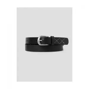 에잇세컨즈 [리얼레더] 25mm 사선 스티치 벨트 - 블랙 419649