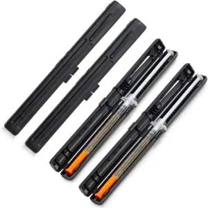 프리필 주사기용 휴대용 여행용 인슐린 케이스 용 개별 주사기 홀더(블랙 2팩)