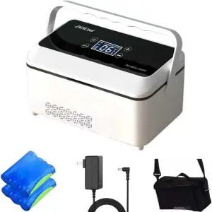 ZKS쿨 휴대용 인슐린 여행용 케이스 13600mAh 충전식 배터리 상자 LCD 온도 디스플레이가 있는 미니 드럭
