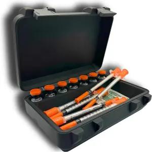 3ml 바이알 보관 케이스 - GLP-1 인슐린 펩타이드 및 TRT 용품에 적합 주사기 알코올 닦이 수납 공간이