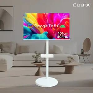 무빙큐빅스 화이트에디션 40인치 FHD 삼탠바이미 퍼스트 셋트 이동식 스마트TV 삼텐바이미 중소바이미