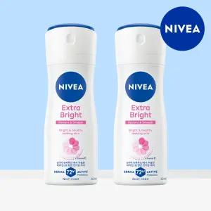 니베아 데오드란트 스프레이 엑스트라 브라이트 60ml 2개