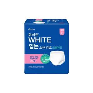 화이트 생리대 입는 오버나이트 팬티형 중형 8개입