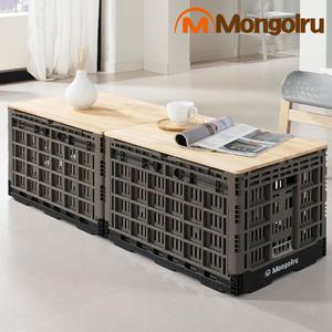 리빙 폴딩박스 수납 플라스틱 캠핑박스 캠핑테이블 다용도 접이식 23L 46L 64L